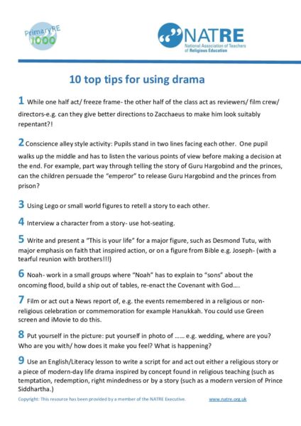 10 top tips for using drama pdf