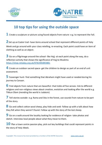 10 top tips for using the outside space pdf