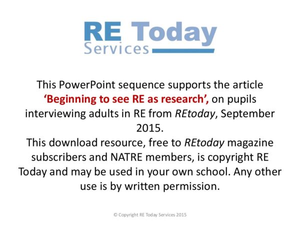24 25 Beginning to see RE as research pdf