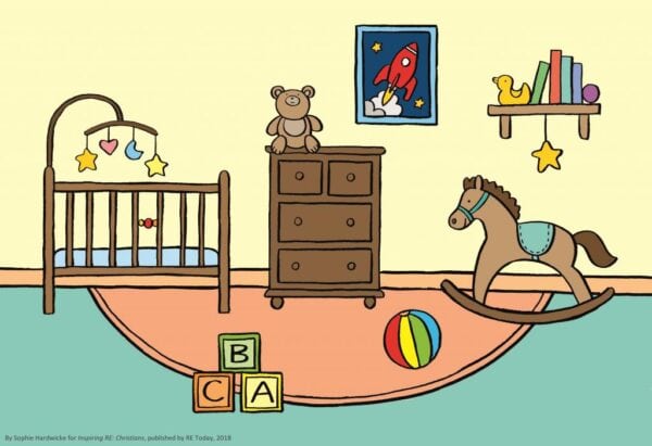 Background scene babys bedroom