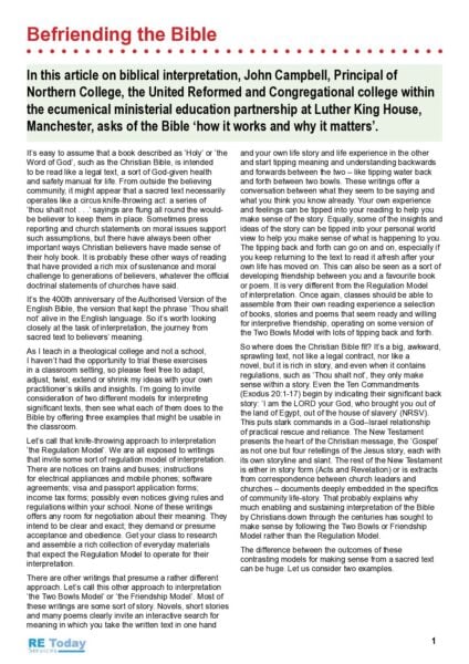 1. Befriending the Bible pdf