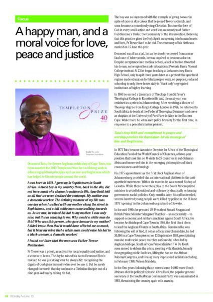 A happy man and a moral voice for love peace and justice pdf