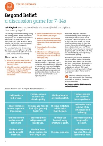 Beyond Belief game article RET 40 3 S pdf