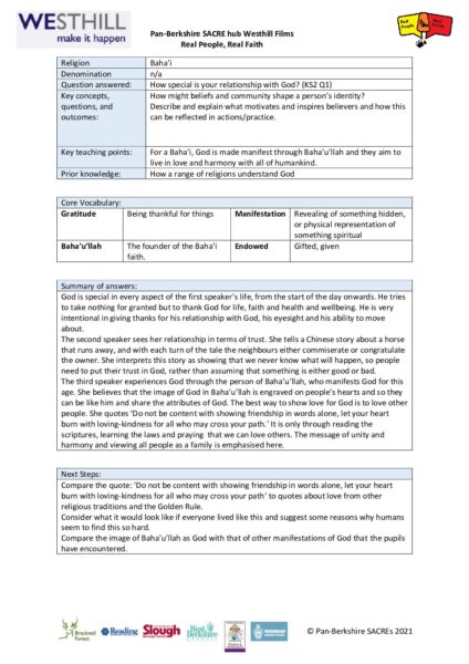 Real People Real Faith KS2 1 Bahai pdf