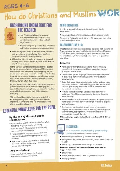 2 Christians and Muslims worship God BQBA4 S pdf