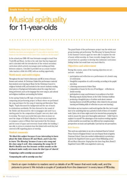 2. Musical spirituality for 11 year olds pdf