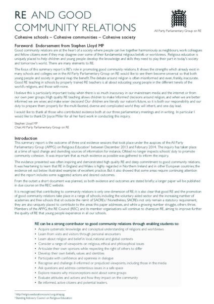 APPG report RE and good community re pdf