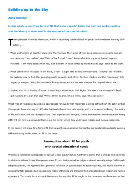 Building up to the sky pdf