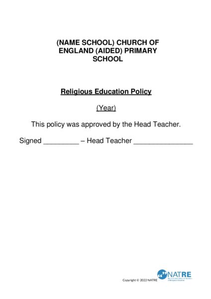 Church School policy pdf