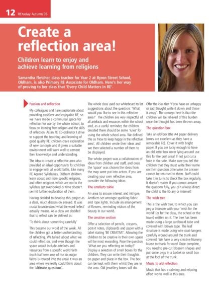 Create a reflection area pdf