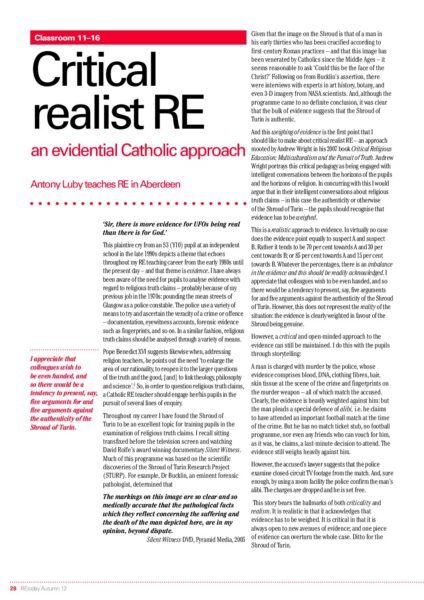 Critical realist RE an evidential Catholic approach pdf