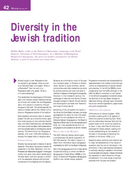 Diversity in the Jewish tradition pdf