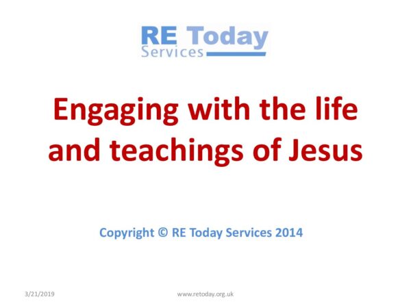 Engaging my pupils with Jesus RET PPT pdf