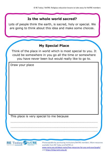 F1 5 7 RE Today and NATRE Home Learning mem World pdf