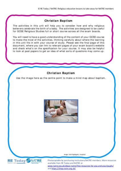 F4 14 16 RE Today and NATRE home learning mem Welcoming a Baby pdf