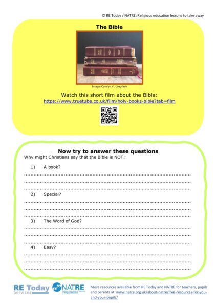 F4 7 11 RE Today and NATRE home learning Bible pdf