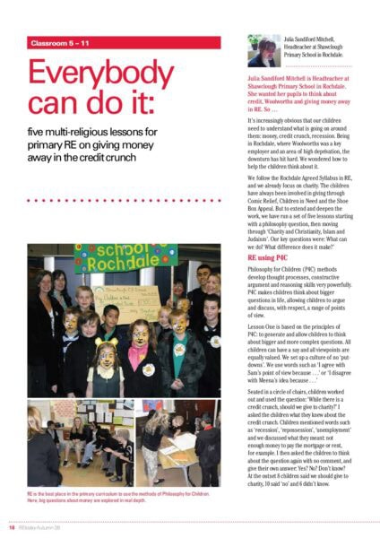 Five multi religious lessons for primary RE on giving money away in the credit crunch pdf