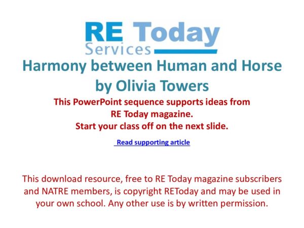 Horses and humans working together PPT2 pdf