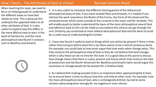 How I teach Attributes of God KS5 pdf