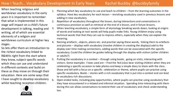 How I teach vocabulary in Early years pdf