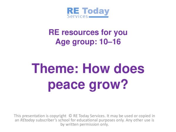 How does peace grow pp32 3 PPT pdf