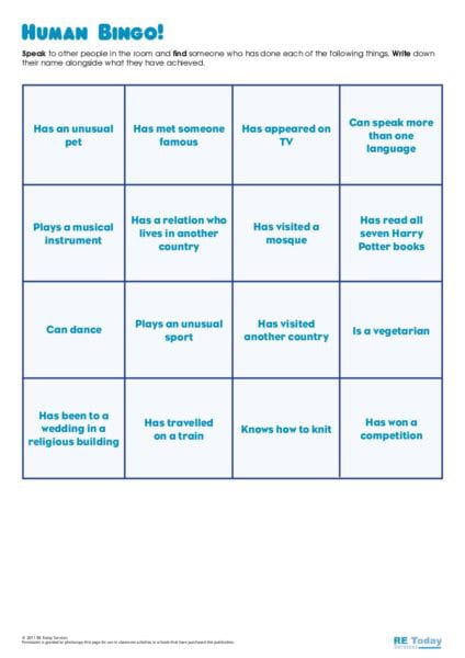 Human bingo pdf