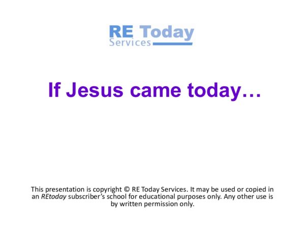If Jesus came today AH pdf