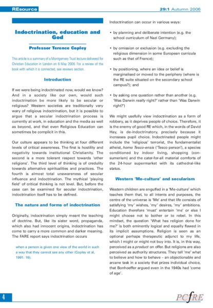 Indoctrination education and pdf