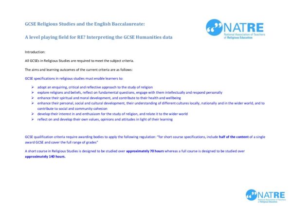Interpreting the GCSE Humanities data pdf
