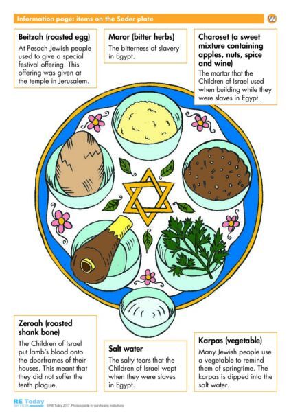 Items on the Seder plate pdf
