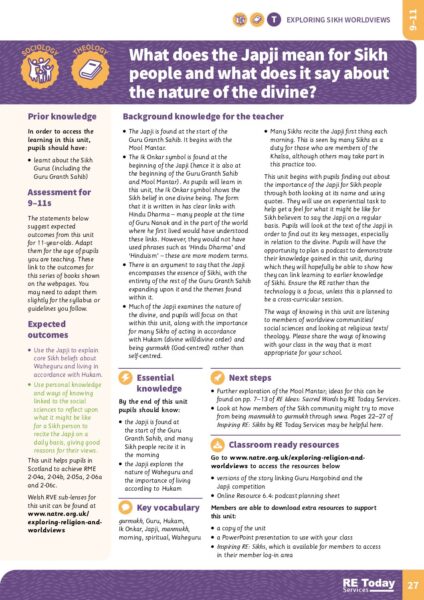 Japji and nature of divine ERW5 S pdf