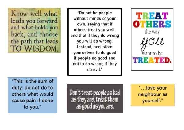 Lesson 4 Primary religious quotations on tolerance for sorting pdf