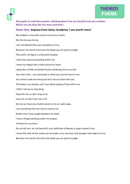 Lesson 5 Primary themed poems pdf