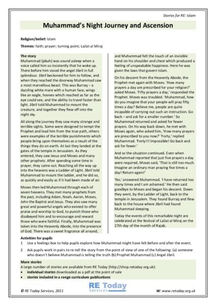 Muhammads night journey and ascension Lailatul Miraj pdf