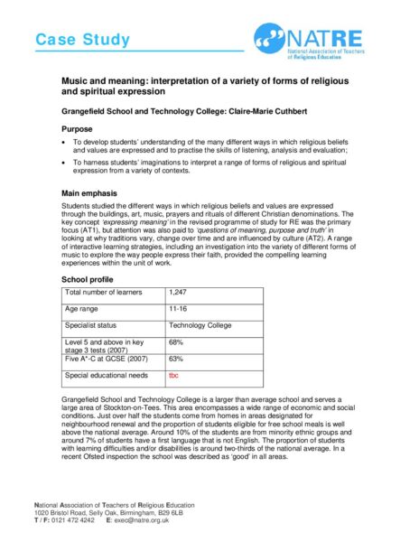 Music and meaning interpretation of a variety of forms of religious and spiritual expression pdf