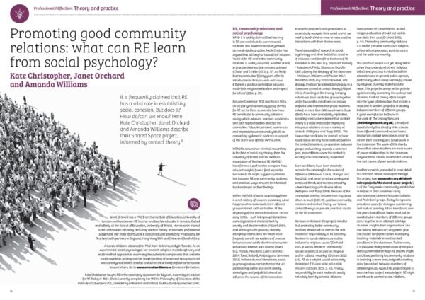 Promoting good community relations Christopher et al 2018 pdf