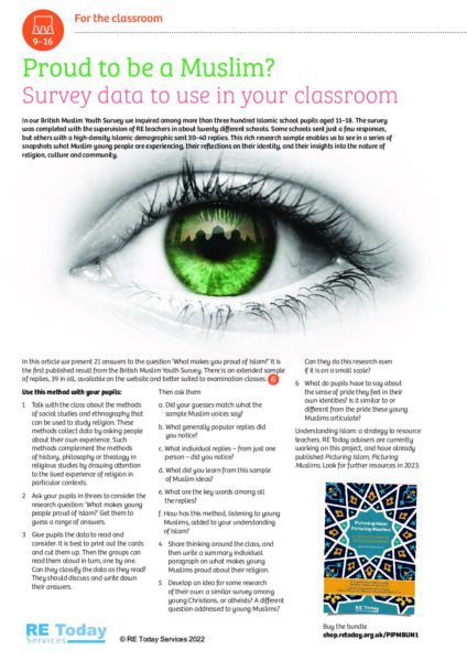 Proud to be Muslim Survey introduction for teacher RET 40 1 S pdf