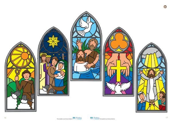 RE Ideas Jesus Stained glass windows pdf