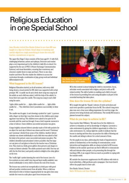 RE in one Special School pdf