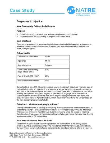 Responses to injustice pdf