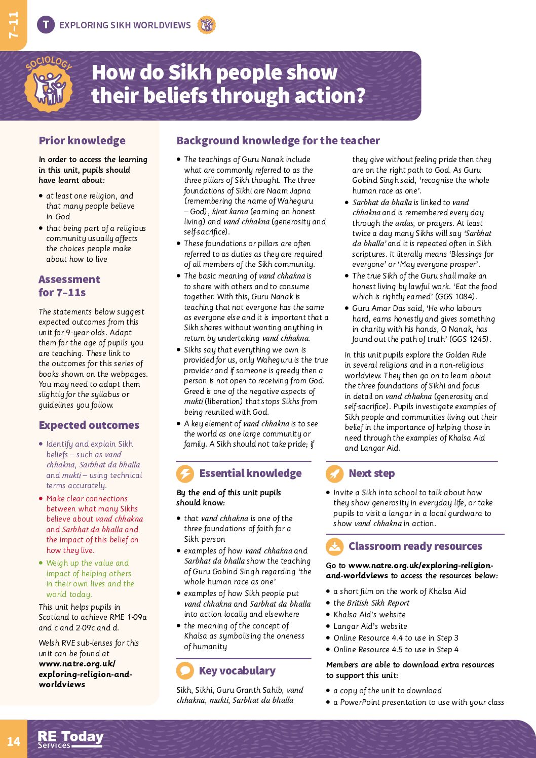 Show beliefs through action ERW5 S pdf