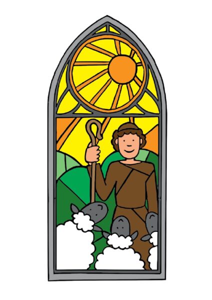 Stain glass window template Good Sheperd pdf