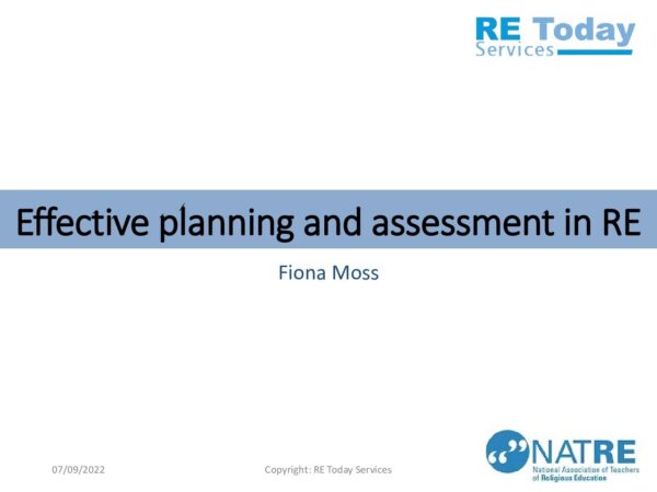 Strictly RE 2018 Assessment and planning Primary slides pdf