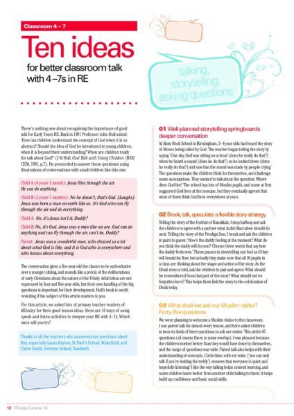 Ten Ideas for better classroom talk with 4 7s pdf