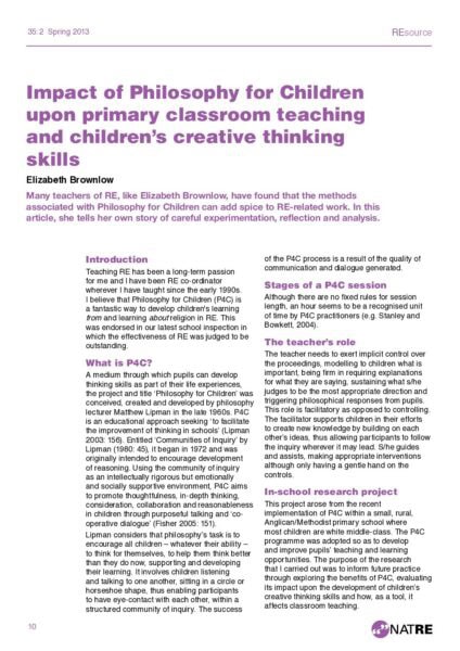 The Impact of P4C pdf