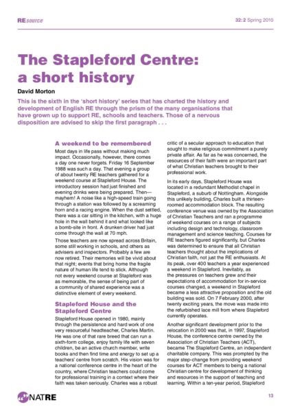 The Stapleford Centre a short history pdf