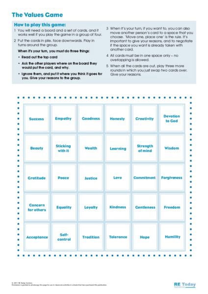 The values game 2 pdf