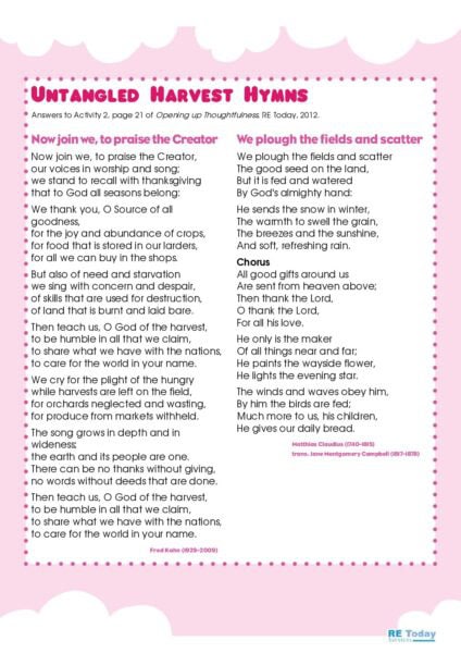 Untangled harvest hymns pdf