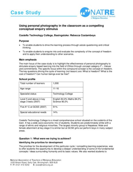 Using photography as a conceptual enquiry stimuluss pdf