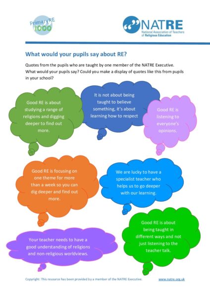 What would your pupils say about RE pdf